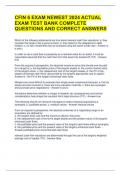 CFIN 6 EXAM NEWEST 2024 ACTUAL EXAM TEST BANK COMPLETE QUESTIONS AND CORRECT ANSWERS 