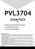 PVL3704 EXAM PACK 2024 - DISTINCTION GUARANTEED