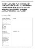 NSG 530 ADVANCED PATHOPHYSIOLOGY FINAL EXAM 2024 ACTUAL EXAM COMPLETE 320 QUESTIONS WITH DETAILED VERIFIED ANSWERS (100% CORRECT ANSWERS) /ALREADY GRADED A+ ALL PASSED!!