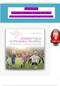 TEST BANK  Essentials of Pediatric Nursing 4th Edition  By Theresa Kyle; Susan Carman Chapter 1-29 Complete 