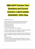 SBB ASCP Practice Test | Questions and Correct Answers | Latest Update 2024/2025 | 100% Pass