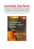 Contemporary Medical-Surgical Nursing 2nd Edition by Daniels, Nicoll Test Bank