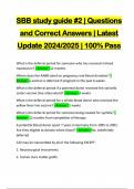 SBB study guide #2 | Questions and Correct Answers | Latest Update 2024/2025 | 100% Pass