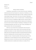 Essay 2 - Rough Draft: Working to Eliminate Cyberbullying