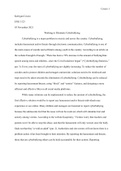 Essay 2 - Final Draft: Working to Eliminate Cyberbullying
