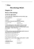 Microbiology test chapter 1 mcqs