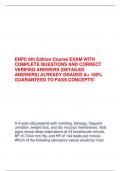 ENPC 6th Edition Course EXAM WITH COMPLETE QUESTIONS AND CORRECT VERIFIED ANSWERS (DETAILED ANSWERS) ALREADY GRADED A+ 100% GUARANTEED TO PASS CONCEPTS!