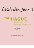 Leerdoelen Moduletoetsen (uitwerkingen) Praktijkleren jaar 1 (VP-MOD1AVT1-21) - hele jaar