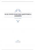 DCJS STATE EXAM 2024 QUESTIONS & ANSWERS.