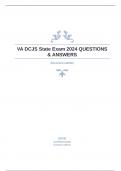 VA DCJS State Exam 2024 QUESTIONS & ANSWERS.