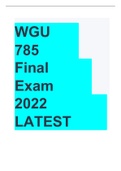  2022/2023 WGU C785 Final Exam LATEST PAPER