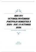 IRM1501 OCTOBER/NOVEMBER PORTFOLIO Semester 2 2024 - DUE 10 October 2024