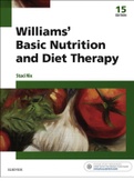 TEST BANK Williams' Basic Nutrition & Diet Therapy (Williams' Essentials of Nutrition & Diet Therapy) 15th Edition by Staci Nix McIntosh Chapter 1-23