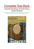 Essential Cell Biology 4th Edition Bruce Alberts Test Bank