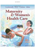 Maternity and Womens Health Care 10th Edition Lowdermilk Test Bank