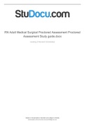 RN Adult Medical Surgical Proctored  Assessment Proctored Assessment Study guide