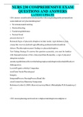 NURS 230 COMPREHENSIVE EXAM QUESTIONS AND ANSWERS LATEST UPDATE