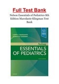 Nelson Essentials of Pediatrics 8th Edition Marcdante Kliegman Test Bank