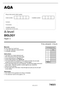 AQA A-level BIOLOGY 7402/3 Paper 3 Question Paper JUNE 2022