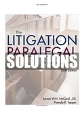 Litigation Paralegal A Systems Approach 6th Edition McCord Solutions Manual