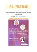 Goulds Pathophysiology For The Health Professions 6th Edition Hubert Test Bank