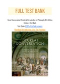 Great Conversation Historical Introduction to Philosophy 8th Edition Melchert Test Bank