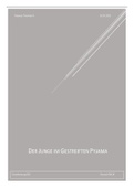 gesamte Zusammenfassung,Analyse und Interpretation des Buches "Der Junge im gestreiften Pyjama" 