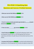 PGA PGM 3.0 Qualifying Level STUDY BUNDLE PACK SOLUTION (Questions and Answers )(2022/2023) (Verified Answers)