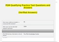 Pgm Qualifying Practice Test Questions and Answers (2022/2023) (Verified Answers)