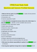 CPHQ  Exam Study Guide Questions and Answers 2022/2023 (Verified Answers)(Certified Professional in Healthcare Quality)