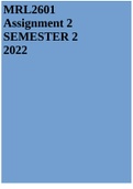 MRL2601 Assignment 2 SEMESTER 2 2022