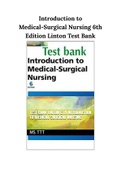 Introduction to Medical-Surgical Nursing 6th Edition Linton Test Bank