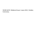 NURS 6670- Midterm Exam -Latest 2021, Walden University.