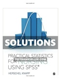 Practical Statistics for Nursing Using SPSS 1st Edition Knapp Solutions Manual