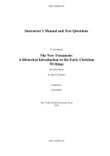 New Testament Historical Introduction to the Early Christian Writings 7th Edition Ehrman Test Bank