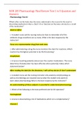 NUR 205 Pharmacology Final Review Test 1 to 5 Question and Answers Pharmacology Test #1  Which effect on the body does the nurse understand is the reason for the need to discontinue medication when a client’s liver function test becomes elevated as a resu