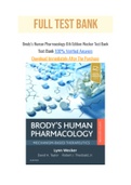 Brody’s Human Pharmacology 6th Edition Wecker Test Bank