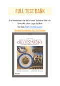 Brief Introduction to the Old Testament The Hebrew Bible in its Context 4th Edition Coogan Test Bank