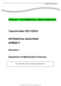    APM 2611- DIFFERENTIAL EQUATIONS-2019