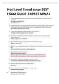 Hesi Level 3 med surge BEST EXAM GUIDE 2022/2023   RATED A