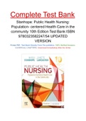 Stanhope: Public Health Nursing: Population- centered Health Care in the community 10th Edition Test Bank ISBN 9780323582247/54 UPDATED VERSION