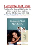 Test Bank For Maternal Child Nursing 6th Edition by Emily Slone McKinney Chapter 155| Complete Guide 2022