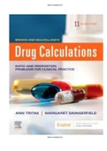 Brown and Mulholland’s Drug Calculations 11th Edition Tritak Test Bank |Complete Guide A+| Instant download .