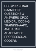 CPC Final Exam Prep Questions Answers-CPCO Medical Coding Training-AAPC, American Academy of Professional Coders