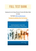 Employment Law for Human Resource Practice 6th Edition Walsh Test Bank