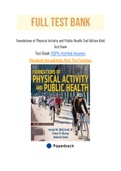 Foundations of Physical Activity and Public Health 2nd Edition Kohl Test Bank