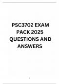 PSC3702 Latest exam pack questions and answers and summarized notes for exam preparation. Updated for 2024 exams 