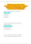 [Multiple Choice Exam] Davis Advantage: Pathophysiology Complete  Mock Exam (40 Questions) 100% Correctly Solved 2024/2025!!