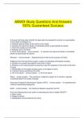   ABMDI Study Questions And Answers 100% Guaranteed Success.