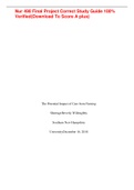 NUR 439 Chapter 1 Foundations of Psychiatric Mental Health Nursing Latest 2022/2023